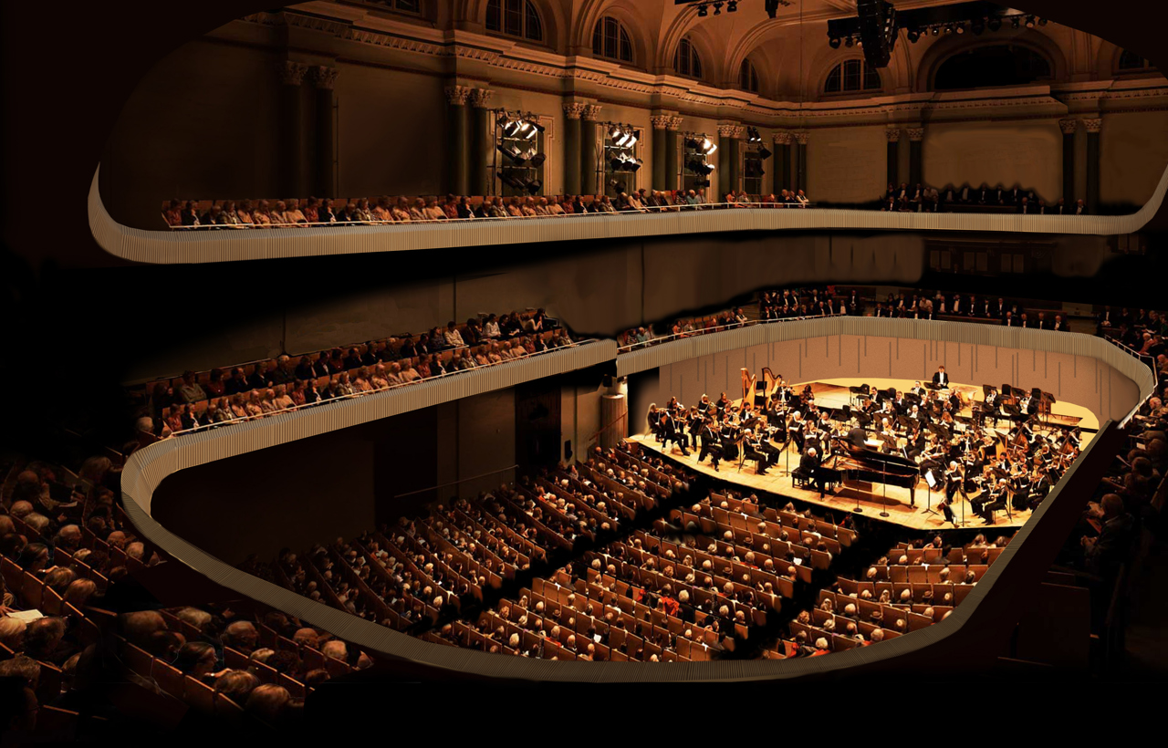 Rendering of proposed redesign of NCH Main Auditorium