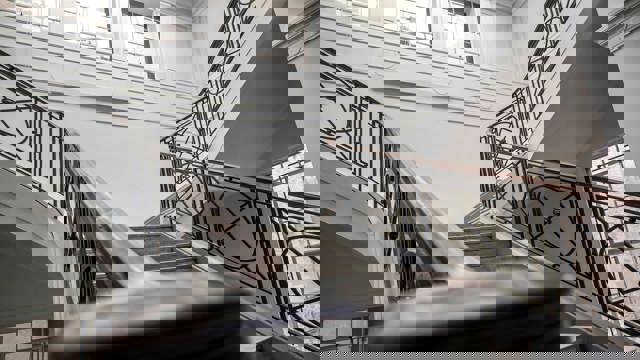 Angled image of a staircase in the NCH